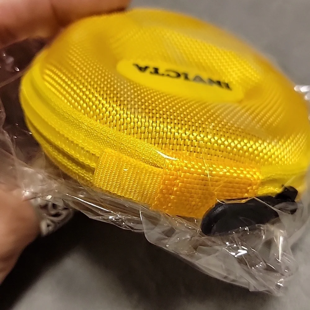 NEW Invicta Bright Yellow Round Travel Protective Zipper Collector Watch Case